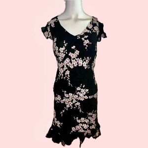 Floral Black and Pink two piece set